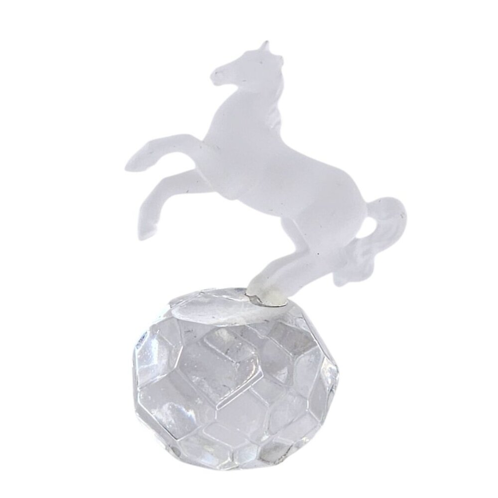 Swarovski Ebeling & Reuss Circus Miniature Horse On Crystal Ball Figurine